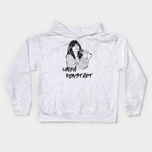 Linda Ronstadt Kids Hoodie by ThunderEarring